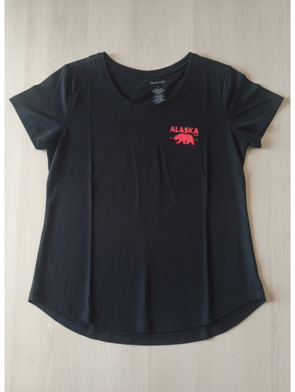 Boxercraft Black Alaska Bear Graphic T-Shirt Large